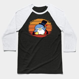 Pinguins Flower Baseball T-Shirt